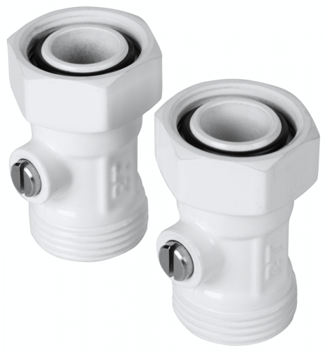 Набор нижнего подключения Royal Thermo прямой раздельный 3/4х3/4ЕК (белый)