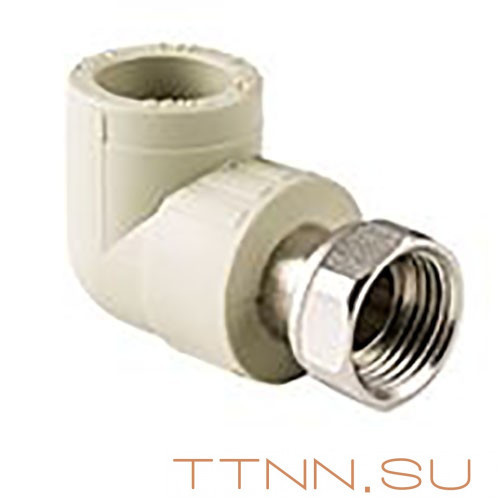 Угольник РосТурПласт с накидной гайкой на метал. штуцере 20х1/2" арт.15829