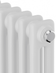 Стальной трубчатый радиатор 2-колончатый Royal Thermo Insignia VC2180 - 14 секц. RAL9016, нижнее 1/2