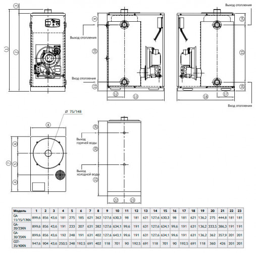 Напольный газовый котел Navien GST-40KN