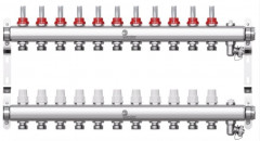 Коллекторная группа Wester 1"-3/4 в сборе с расходомерами на 11 выходов