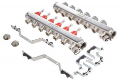 Для отопления Royal Thermo 1" ВР-3/4" НР, 2 выхода с расходомерами, нерж. (RTE 52.102)